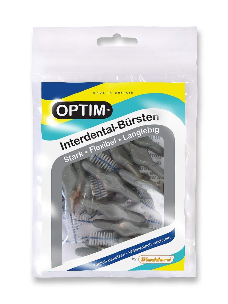 Stoddard OPTIM Interdental Brushes Pack of 16 Grey 1.3 mm Size 7